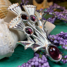 Load image into Gallery viewer, Thistle Brooch, Celtic Jewelry, Scottish Pin, Bridal Jewelry, Anniversary Gift, Tartan Pin, Celtic Brooch, Scotland Jewelry, Outlander Pin