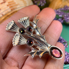 Load image into Gallery viewer, Thistle Brooch, Celtic Jewelry, Scottish Pin, Bridal Jewelry, Anniversary Gift, Tartan Pin, Celtic Brooch, Scotland Jewelry, Outlander Pin