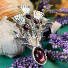 Load image into Gallery viewer, Thistle Brooch, Celtic Jewelry, Scottish Pin, Bridal Jewelry, Anniversary Gift, Tartan Pin, Celtic Brooch, Scotland Jewelry, Outlander Pin