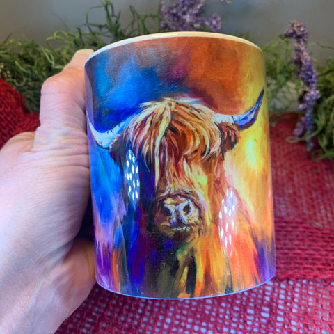 Load image into Gallery viewer, Highland Cow Mug, Scotland Gift, Scottish Mug, Ceramic Mug, Cow Lover Gift, Outlander Gift, Coffee Mug Gift, Mom Gift, Dad Gift, Wife Gift