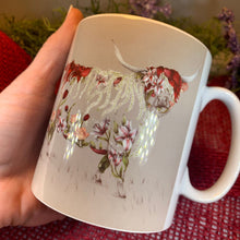 Load image into Gallery viewer, Highland Cow Mug, Scotland Gift, Scottish Mug, Ceramic Mug, Cow Lover Gift, Outlander Gift, Coffee Mug Gift, Mom Gift, Dad Gift, Wife Gift