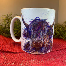 Load image into Gallery viewer, Highland Cow Mug, Scotland Gift, Scottish Mug, Ceramic Mug, Cow Lover Gift, Outlander Gift, Coffee Mug Gift, Mom Gift, Dad Gift, Wife Gift