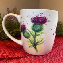 Load image into Gallery viewer, Thistle Mug, Scotland Gift, Scottish Thistle Mug, Ceramic Mug, Outlander Gift, Coffee Mug Gift, Mom Gift, Dad Gift, Wife Gift, Gift for her