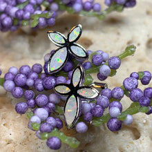 Load image into Gallery viewer, Cross Earrings, Opal Jewelry, Stud Earrings, First Communion Gift, Bridal Post Earrings, Confirmation Gift, Religious Gift, Cross Jewelry