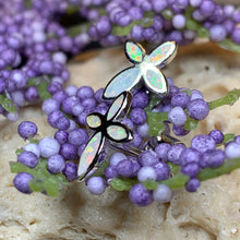 Load image into Gallery viewer, Cross Earrings, Opal Jewelry, Stud Earrings, First Communion Gift, Bridal Post Earrings, Confirmation Gift, Religious Gift, Cross Jewelry