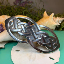 Load image into Gallery viewer, Celtic Knot Hair Clip, Celtic Barrette, Irish Jewelry, Pagan Jewelry, Friendship Gift, Wiccan Jewelry, Norse Jewelry, Animal Barrette