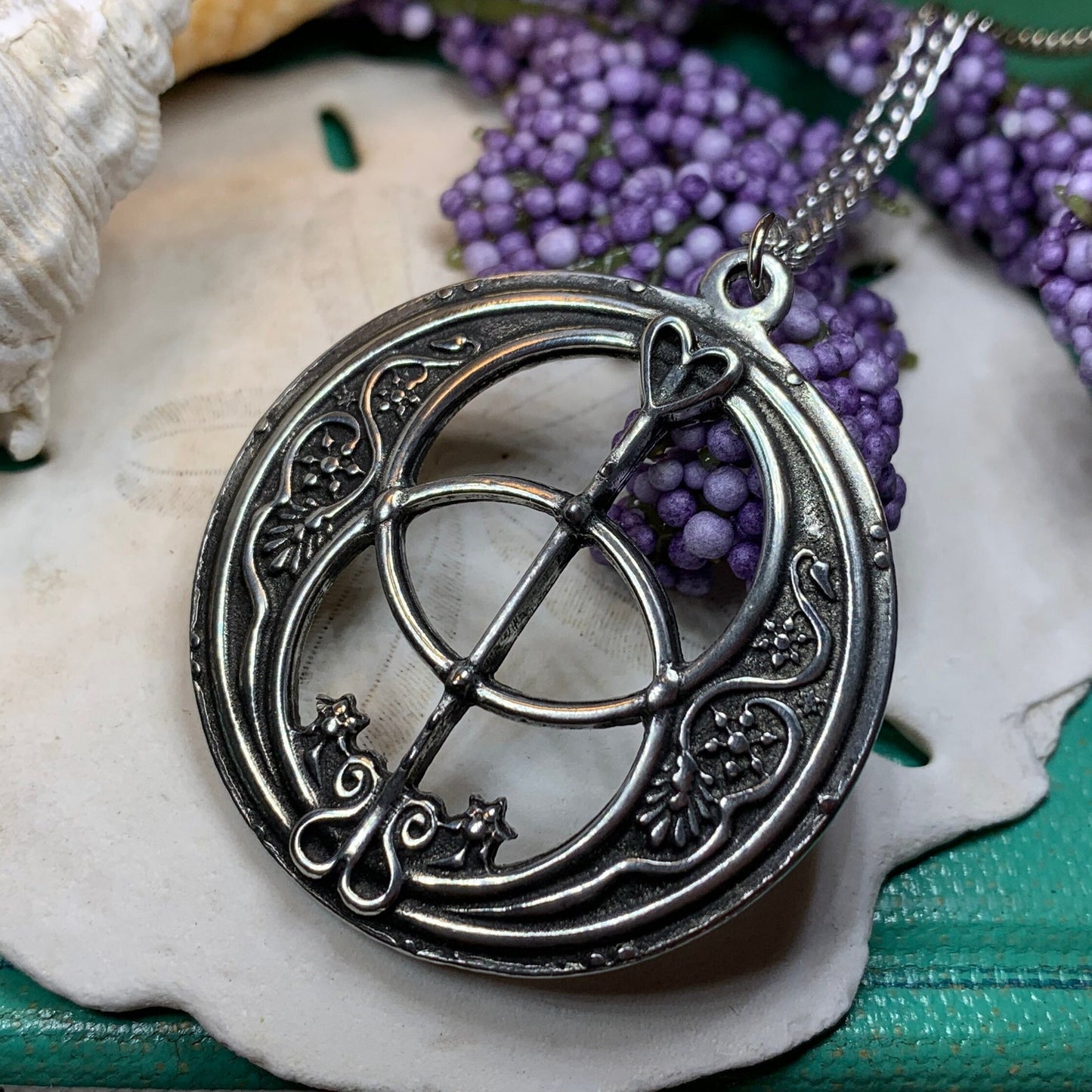 Pewter Chalice Well Necklace — view 9