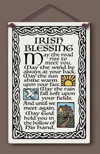 Load image into Gallery viewer, Irish Blessing Wall Art, Ireland Gift, Ceramic Wall Plaque, New Home Gift, Mother's Day Gift, Wedding Gift, Irish Decor, Religious Gift