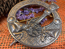 Load image into Gallery viewer, Celtic Stag Brooch, Celtic Knot Pin, Irish Jewelry, Scotland Jewelry, Anniversary Gift, Scottish Tartan Pin, Viking Jewelry, Norse Brooch
