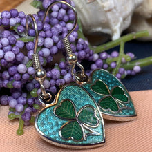 Load image into Gallery viewer, Shamrock Earrings, Celtic Jewelry, Irish Jewelry, Clover Jewelry, Irish Dancer Gift, Anniversary Gift, Sister Gift, Ireland Earrings