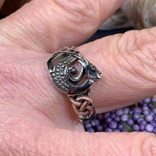 Load image into Gallery viewer, Celtic Dragon Ring, Celtic Ring, Norse Ring, Silver Boho Ring, Irish Ring, Irish Dance Gift, Anniversary Gift, Ireland Ring, Wiccan Ring