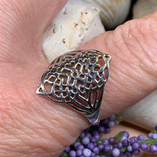 Load image into Gallery viewer, Celtic Knot Ring, Boho Statement Ring, Irish Jewelry, Large Celtic Ring, Irish Ring, Irish Dance Gift, Anniversary Gift, Wiccan Ring