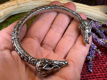 Load image into Gallery viewer, Celtic Wolf Bracelet, Celtic Jewelry, Irish Bangle Bracelet, Scotland Jewelry, Ireland Jewelry, Celtic Cuff, Viking Torc, Wolf Jewelry
