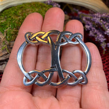 Load image into Gallery viewer, Celtic Knot Scarf Ring, Scotland Jewelry, Irish Scarf Slide, Ireland Jewelry, Celtic Jewelry, Mom Gift, Wife Gift, Sister Gift, Friend Gift