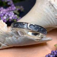 Load image into Gallery viewer, Minimalist Moon Ring, Celtic Jewelry, Celestial Jewelry, Goddess Jewelry, Moon Ring, Wiccan Jewelry, Anniversary Gift, Astronomy Jewelry