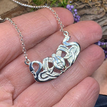 Load image into Gallery viewer, Three Nornes Necklace, Celtic Necklace, Swan Jewelry, Scotland Jewelry, Nature Jewelry, Nordic Jewelry, Pagan Jewelry, Viking Necklace