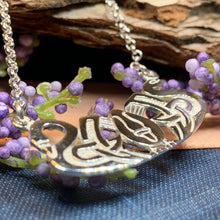 Load image into Gallery viewer, Three Nornes Necklace, Celtic Necklace, Swan Jewelry, Scotland Jewelry, Nature Jewelry, Nordic Jewelry, Pagan Jewelry, Viking Necklace