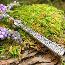 Load image into Gallery viewer, Celtic Cross Necklace, Scottish Jewelry, Mclean's Cross Pendant, First Communion Cross, Christian Jewelry, Religious Jewelry, Dad Gift