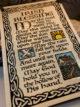 Load image into Gallery viewer, Irish Blessing Wall Art, Ireland Gift, Ceramic Wall Plaque, New Home Gift, Mother's Day Gift, Wedding Gift, Irish Decor, Religious Gift