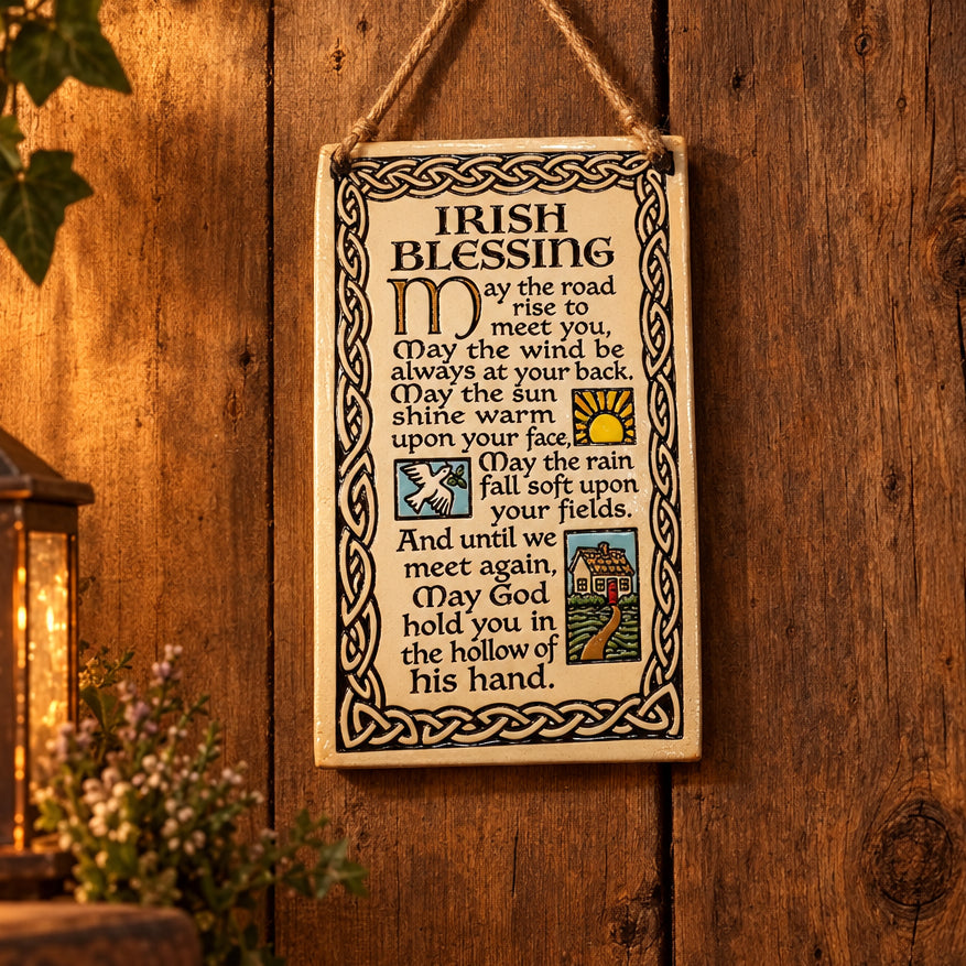 Irish Blessing Wall Art – Celtic Crystal Design Jewelry