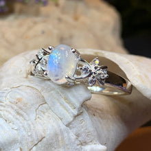 Load image into Gallery viewer, Moonstone Ring, Promise Ring, Engagement Ring, Commitment Ring, Anniversary Gift, Boho Statement Ring, Cocktail Ring, Wife Gift, Mom Gift