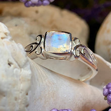 Load image into Gallery viewer, Moonstone Ring, Promise Ring, Engagement Ring, Commitment Ring, Anniversary Gift, Boho Statement Ring, Cocktail Ring, Wife Gift, Mom Gift