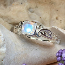 Load image into Gallery viewer, Moonstone Ring, Promise Ring, Engagement Ring, Commitment Ring, Anniversary Gift, Boho Statement Ring, Cocktail Ring, Wife Gift, Mom Gift