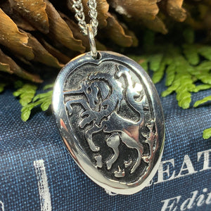 Unicorn of Scotland Necklace, Unicorn Jewelry, Animal Jewelry, Scotland Jewelry, Celtic Jewelry, Pagan Jewelry, Anniversary Gift,