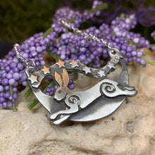 Load image into Gallery viewer, Celtic Rabbit Necklace, Nature Jewelry, Hare Jewelry, Hare Pendant, Animal Jewelry, New Beginnings, Inspirational Gift, Wife Gift, Mom Gift