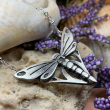 Load image into Gallery viewer, Dragonfly Necklace, Nature Jewelry, Pewter Art Deco Jewelry, Insect Jewelry, New Beginnings, Inspirational Gift, Wife Gift, Mom Gift