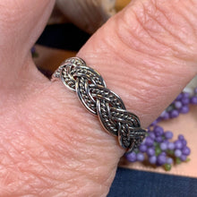 Load image into Gallery viewer, Celtic Knot Ring, Celtic Ring, Promise Ring, Silver Boho Ring, Irish Ring, Irish Dance Gift, Anniversary Gift, Bridal Ring, Wife Gift