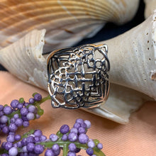 Load image into Gallery viewer, Celtic Knot Ring, Boho Statement Ring, Irish Jewelry, Large Celtic Ring, Irish Ring, Irish Dance Gift, Anniversary Gift, Wiccan Ring