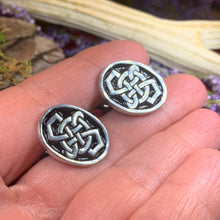 Load image into Gallery viewer, Celtic Knot Cuff Links, Scotland Jewelry, Celtic Jewelry, Men's Irish Jewelry, Bagpiper Gift, Groom Gift, Boyfriend Gift, Husband Gift