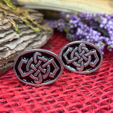 Load image into Gallery viewer, Celtic Knot Cuff Links, Scotland Jewelry, Celtic Jewelry, Men's Irish Jewelry, Bagpiper Gift, Groom Gift, Boyfriend Gift, Husband Gift