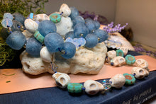 Load image into Gallery viewer, Long Beaded Necklace, Hand Knotted Jewelry, Beach Glass Jewelry, Boho Jewelry, Yoga Jewelry, Art Deco Necklace, Crystal Necklace, Graduation