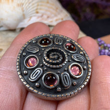 Load image into Gallery viewer, Celtic Knot Brooch, Irish Pin, Scottish Pin, Pewter Celtic Brooch, Celtic Spiral Pin, Pagan Brooch, Scotland Gift, Mom Gift, Wife Gift