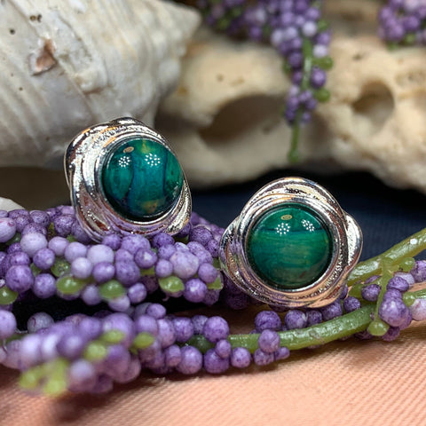 Load image into Gallery viewer, Celtic Heather Earrings, Scotland Jewelry, Outlander Jewelry, Celtic Jewelry, Wiccan Jewelry, Norse Jewelry, Girlfriend, Heathergem Gift