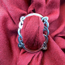 Load image into Gallery viewer, Celtic Knot Scarf Ring, Scotland Jewelry, Irish Scarf Slide, Ireland Jewelry, Celtic Jewelry, Mom Gift, Wife Gift, Sister Gift, Friend Gift