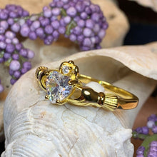 Load image into Gallery viewer, Claddagh Ring, Celtic Jewelry, Irish Jewelry, Heart Ring, Gold Ireland Ring, Rose Gold Jewelry, Anniversary Gift, Bridal Jewelry, Mom Gift