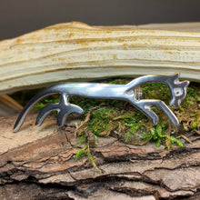 Load image into Gallery viewer, Celtic Horse Brooch, Uffington White Horse Pin, Horse Lover Gift, Animal Lover Gift, Nature Jewelry, Horseback Rider Gift, Equestrian Brooch