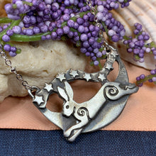 Load image into Gallery viewer, Celtic Rabbit Necklace, Nature Jewelry, Hare Jewelry, Hare Pendant, Animal Jewelry, New Beginnings, Inspirational Gift, Wife Gift, Mom Gift