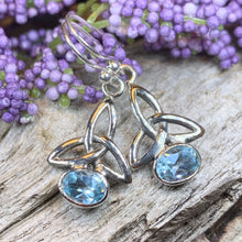Load image into Gallery viewer, Trinity Knot Earrings, Celtic Jewelry, Irish Jewelry, Celtic Knot Earrings, Silver Dangle Earrings, Scotland Jewelry, Mom Gift, Wife Gift