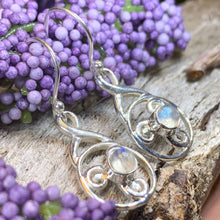 Load image into Gallery viewer, Celtic Spiral Earrings, Celtic Jewelry, Silver Triskele Earrings, Norse Jewelry, Irish Jewelry, Scotland Jewelry, Gift for Her, Mom Gift