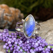 Load image into Gallery viewer, Celtic Magic Ring, Labradorite Jewelry, Boho Statement Ring, Celestial Jewelry, Celtic Jewelry, Anniversary Gift, Wiccan Jewelry, Wife Gift