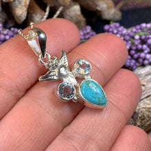 Load image into Gallery viewer, Owl Necklace, Turquoise Jewelry, Bird Pendant, Nature Jewelry, Forest Jewelry, Pagan Jewelry, Owl Lover Gift, Graduation Gift, Mom Gift