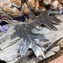 Load image into Gallery viewer, Oak Leaf Earrings, Celtic Jewelry, Nature Jewelry, Leaf Jewelry, Mom Gift, Friendship Gift, Wife Gift, Anniversary Gift, Oak Tree Jewelry