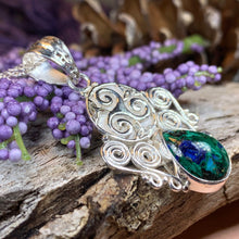 Load image into Gallery viewer, Celtic Spiral Necklace, Celtic Necklace, Irish Jewelry, Triple Spiral Jewelry, Pagan Jewelry, Druid Necklace, Wiccan Jewelry, Scotland Gift