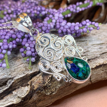 Load image into Gallery viewer, Celtic Spiral Necklace, Celtic Necklace, Irish Jewelry, Triple Spiral Jewelry, Pagan Jewelry, Druid Necklace, Wiccan Jewelry, Scotland Gift