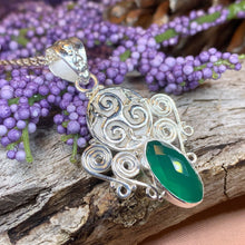 Load image into Gallery viewer, Celtic Spiral Necklace, Celtic Necklace, Irish Jewelry, Triple Spiral Jewelry, Pagan Jewelry, Druid Necklace, Wiccan Jewelry, Scotland Gift