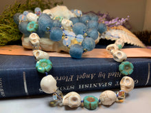 Load image into Gallery viewer, Long Beaded Necklace, Hand Knotted Jewelry, Beach Glass Jewelry, Boho Jewelry, Yoga Jewelry, Art Deco Necklace, Crystal Necklace, Graduation